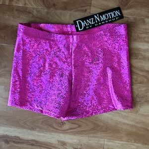 Pink Dance/Gymnastics Shorts - Size Medium